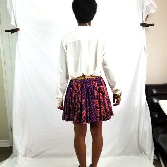 90s Vintage upcyled embroidered IVORY sheer long sleeve blouse - Picture 15 of 15